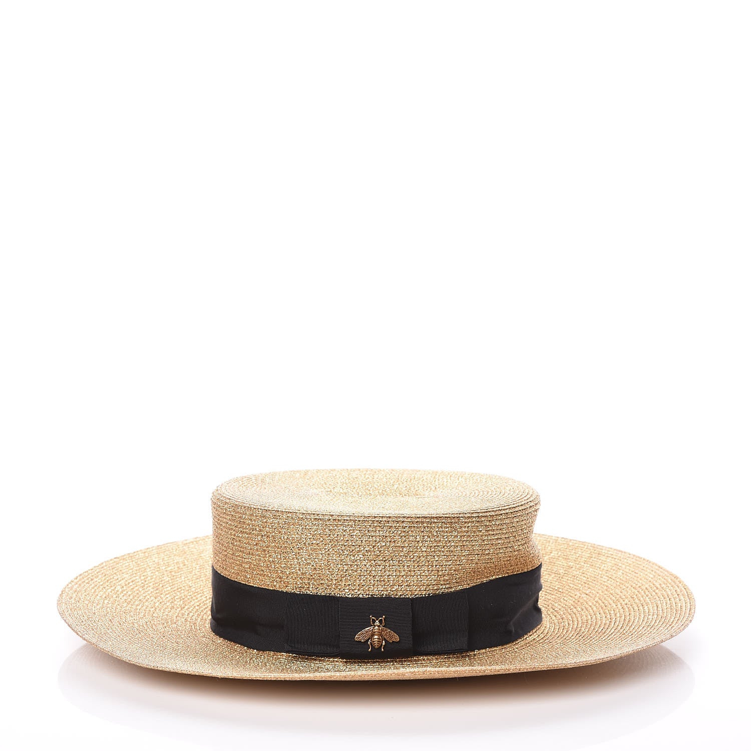 Gucci Lame Papier Hat L Black Gold 4 of 8