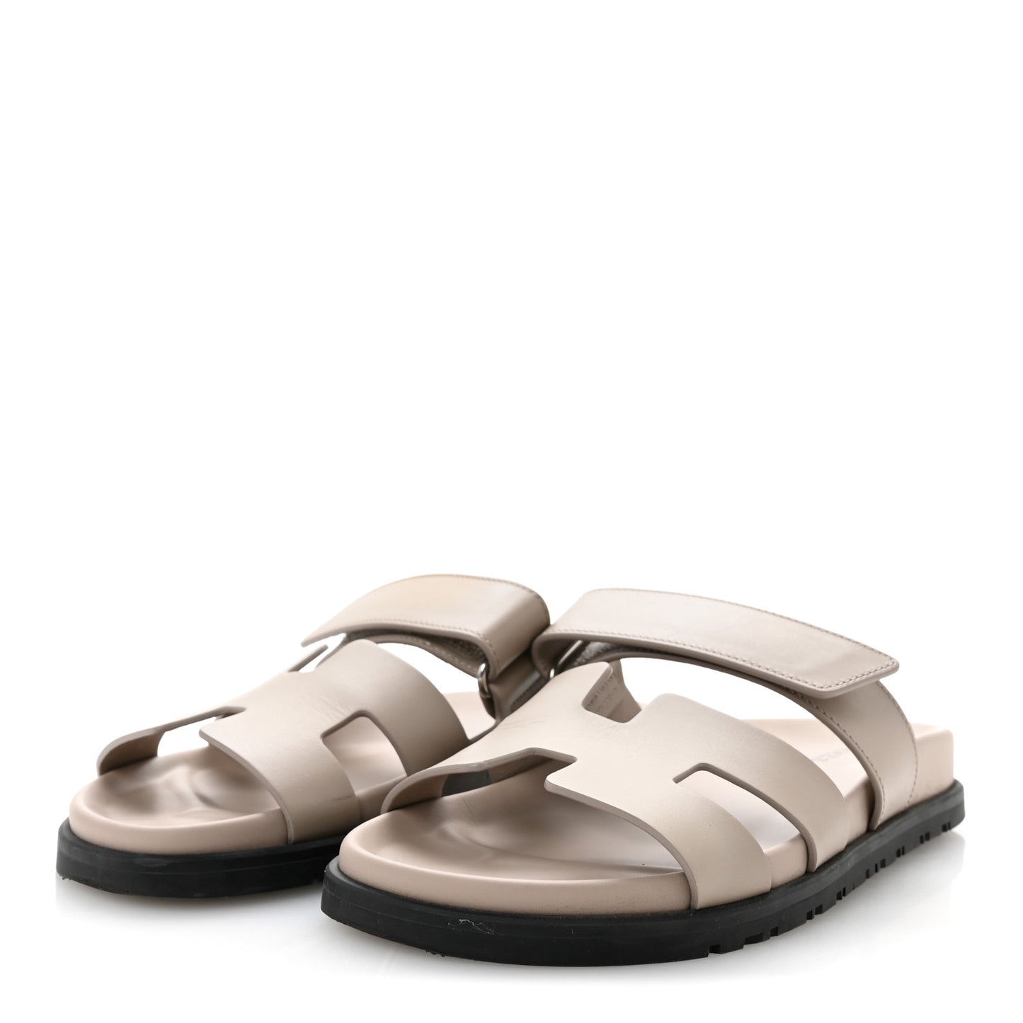 Calfskin Womens Chypre Sandals 37 Beige Mastic