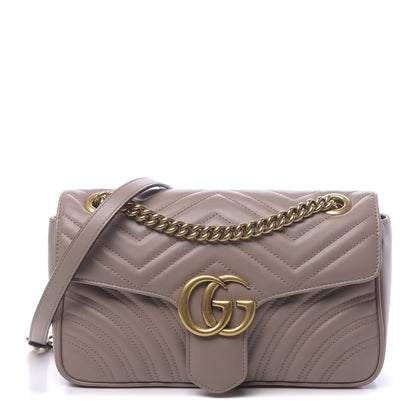 Gucci Calfskin Matelasse Small GG Marmont Shoulder Bag Porcelain Rose 1 of 10
