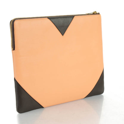Celine Lambskin Bi-Color Coeur iPad Clutch Blush Black 3 of 7