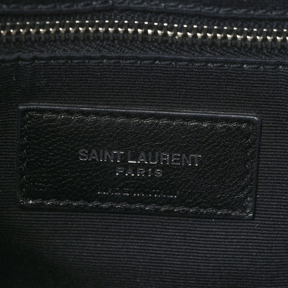 Saint Laurent Calfskin Y Quilted Monogram Large Loulou Chain Satchel Asphalt 7 of 10