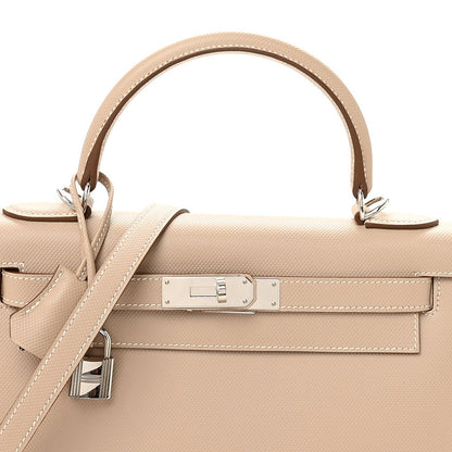 Hermes Grain d'H Kelly Sellier 28 Argile 7 of 9