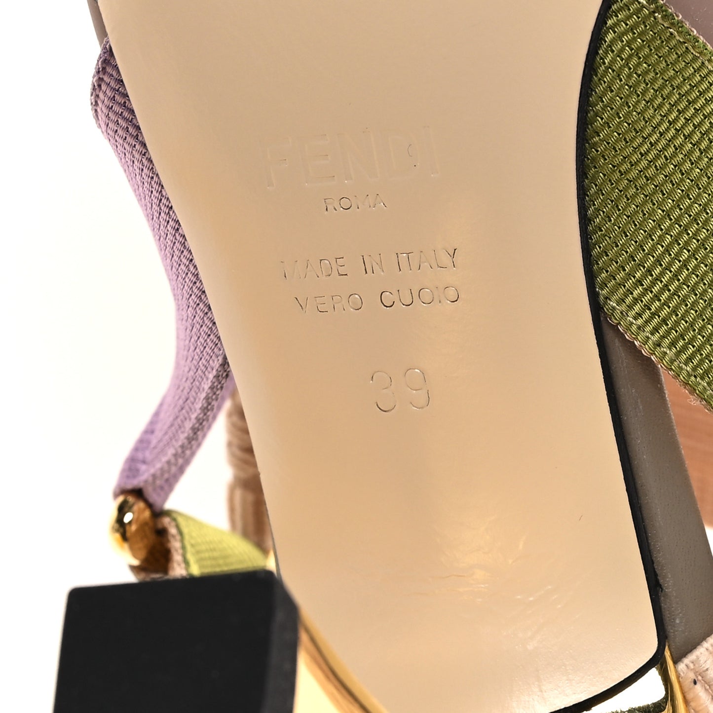 Mesh Vitello FF Colibri 100mm Slingback Pumps 39 Rose Multicoor