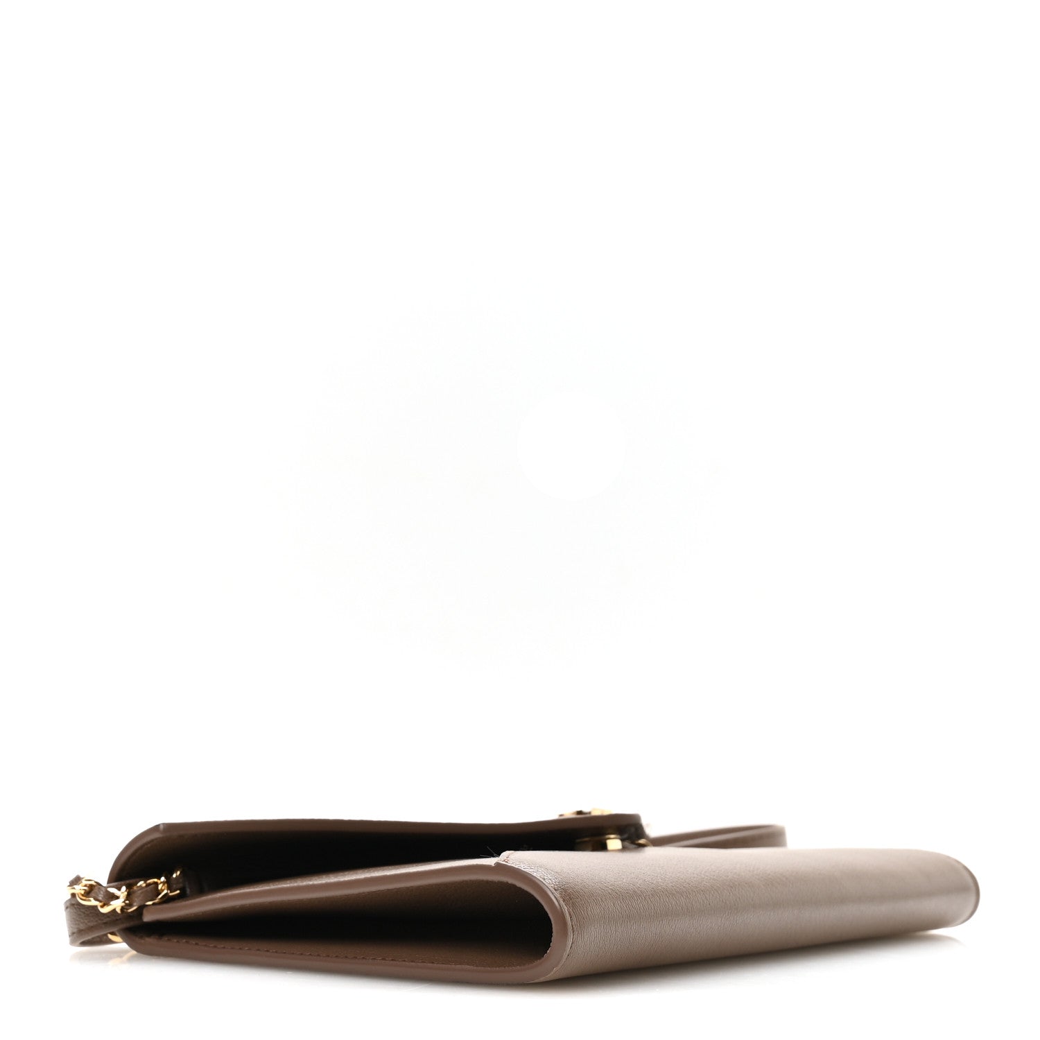 Chanel Grained Goatskin CC Express Clutch With Chain  Light Brown 4 of 11