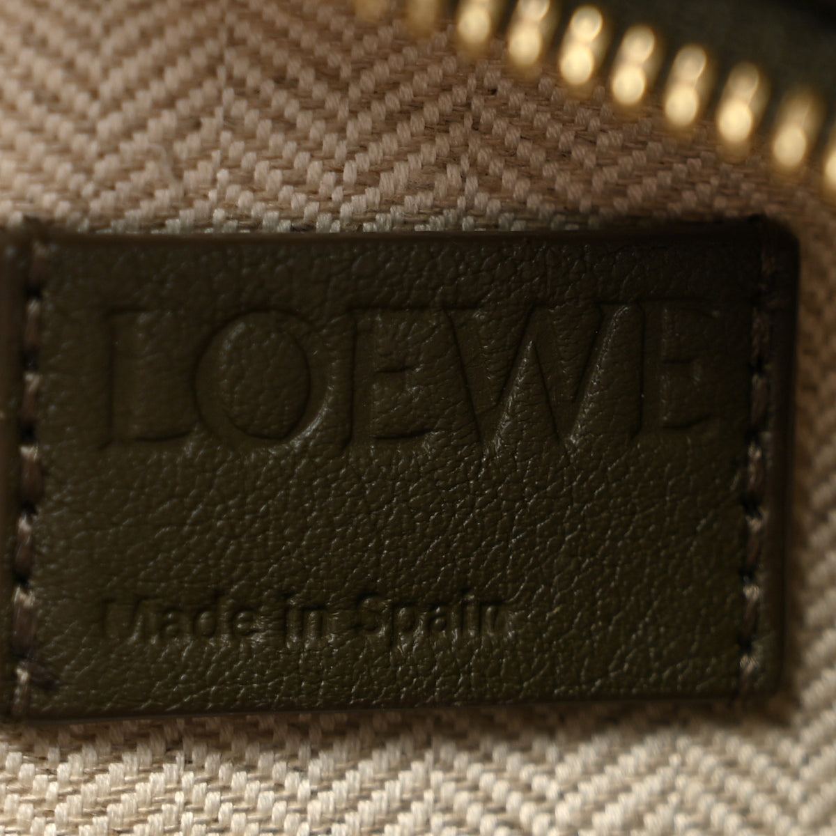 Loewe Calfskin Small Puzzle Edge Bag Dark Khaki Green 6 of 13