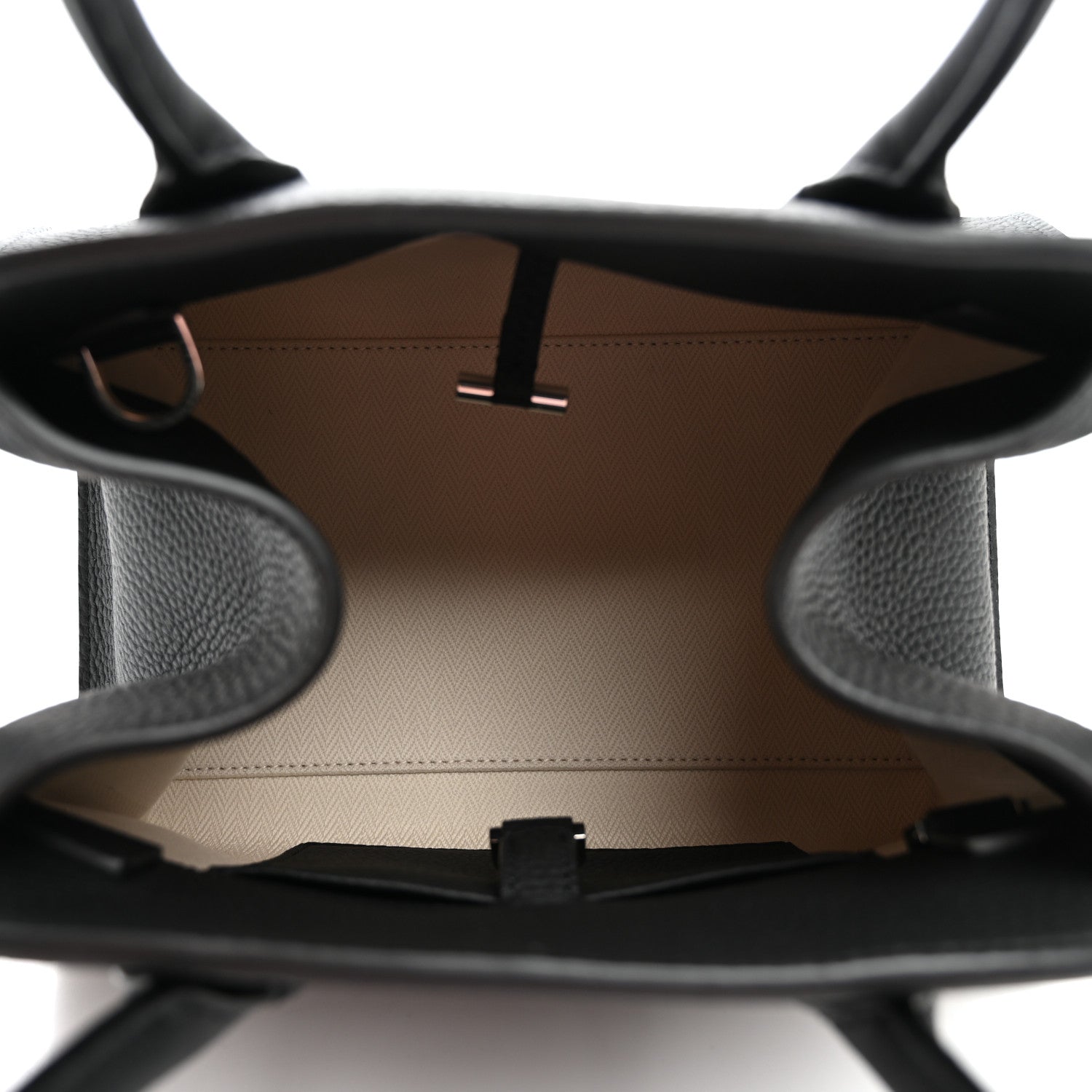 The Row Grained Calfskin Soft Margaux 10 Bag Black 5 of 9