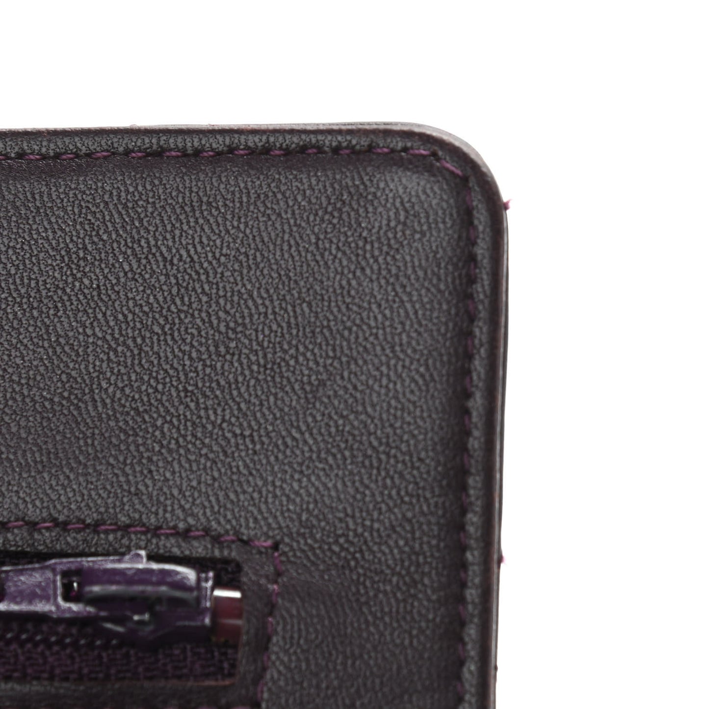 Lambskin Quilted Wallet On Chain WOC Burgundy