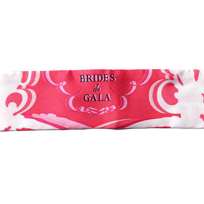 Hermes Silk Brides de Gala Shadow Twilly Rose Blanc Fuchsia 4 of 5