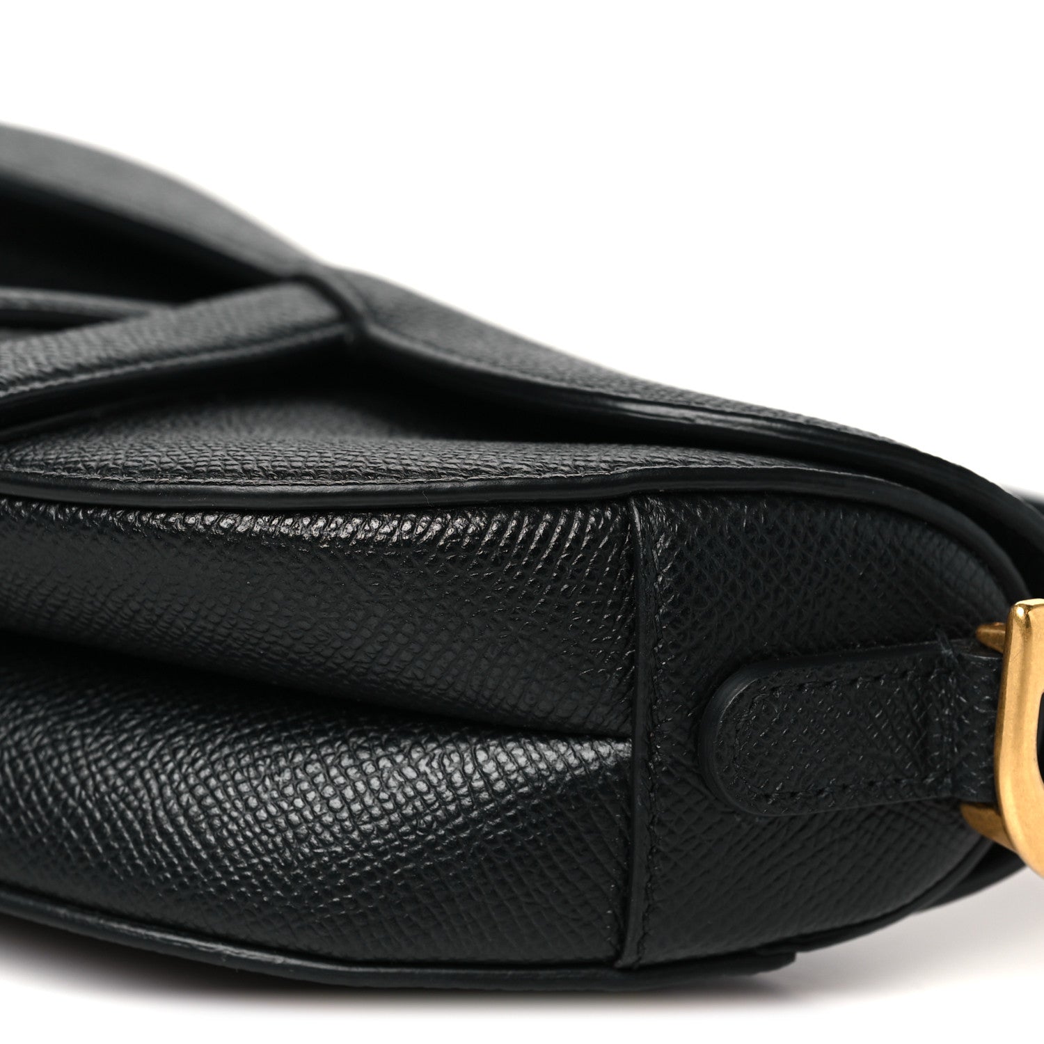 Christian Dior Grained Calfskin Mini Saddle Bag Black 9 of 10