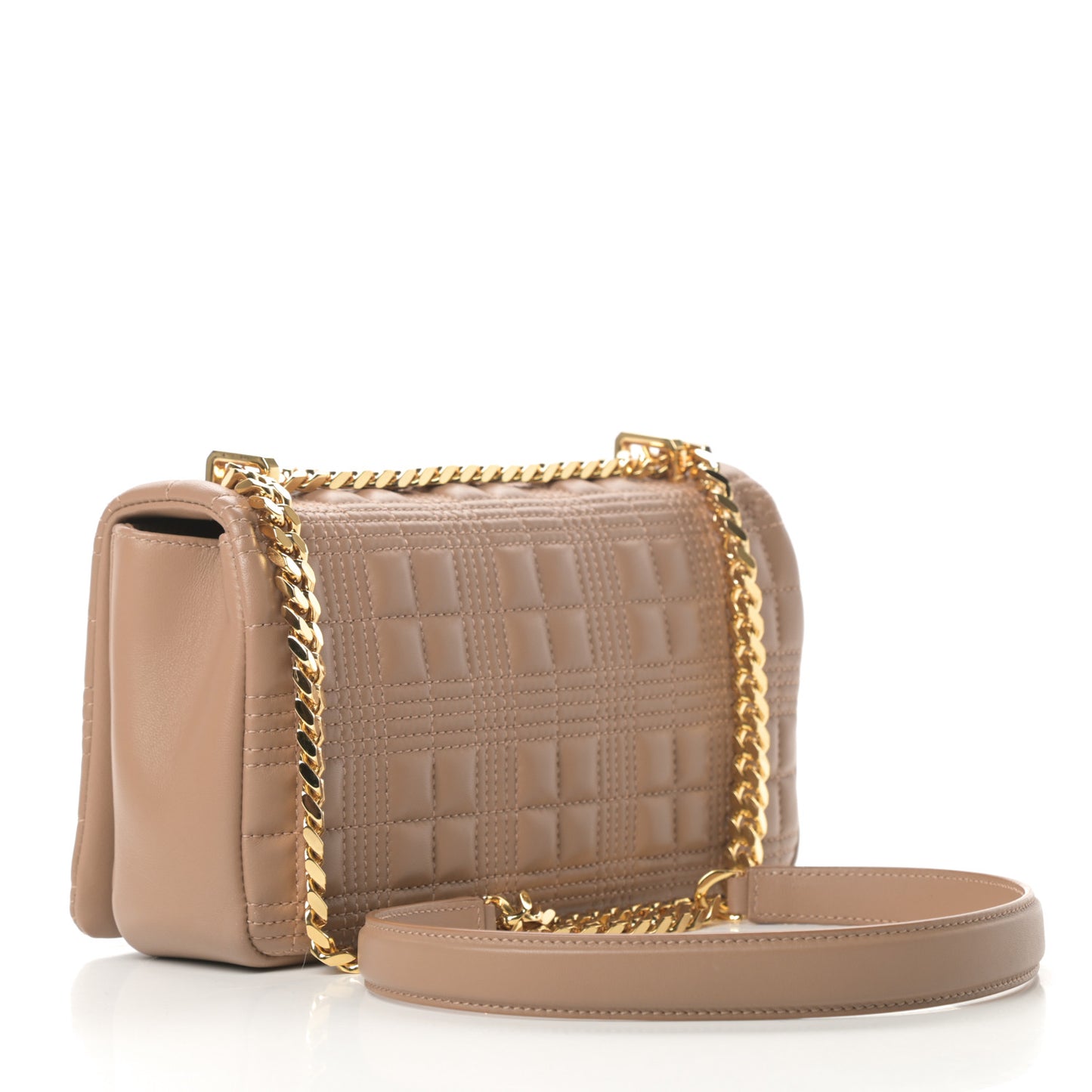 Lambskin Quilted Small Lola Bag Camel