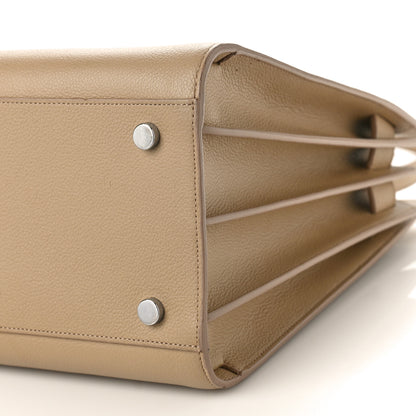 Saint Laurent Grained Calfskin Small Sac De Jour Dark Beige 9 of 13