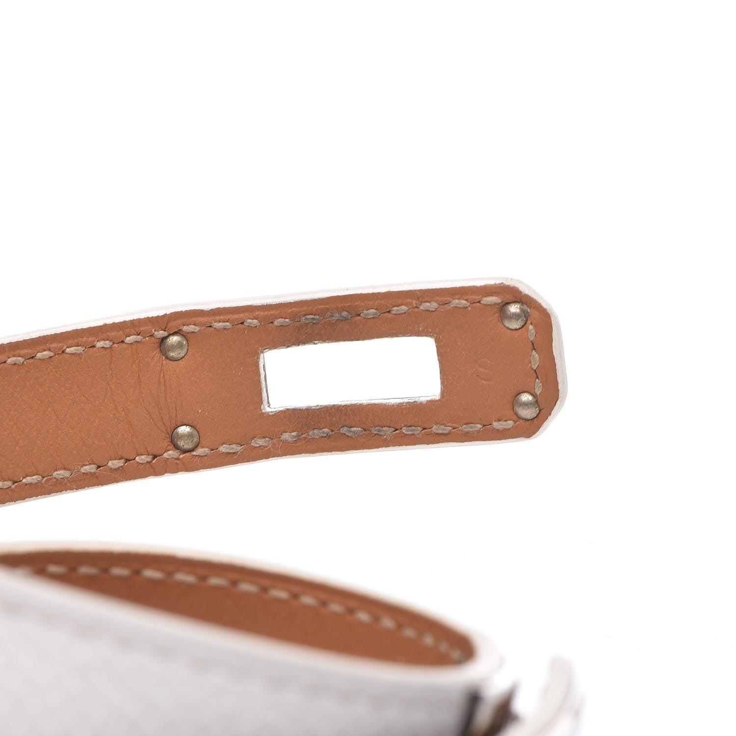 Hermes Epsom Kelly Double Tour Bracelet S White 4 of 6