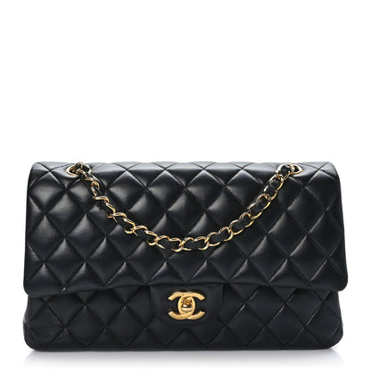 Chanel Lambskin Quilted Medium Double Flap Black 1 of 10
