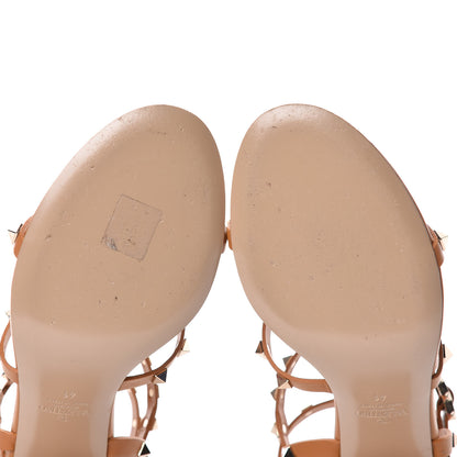 Valentino Garavani Calfskin Rockstud 60mm City Sandals 41 Light Cuir 6 of 9