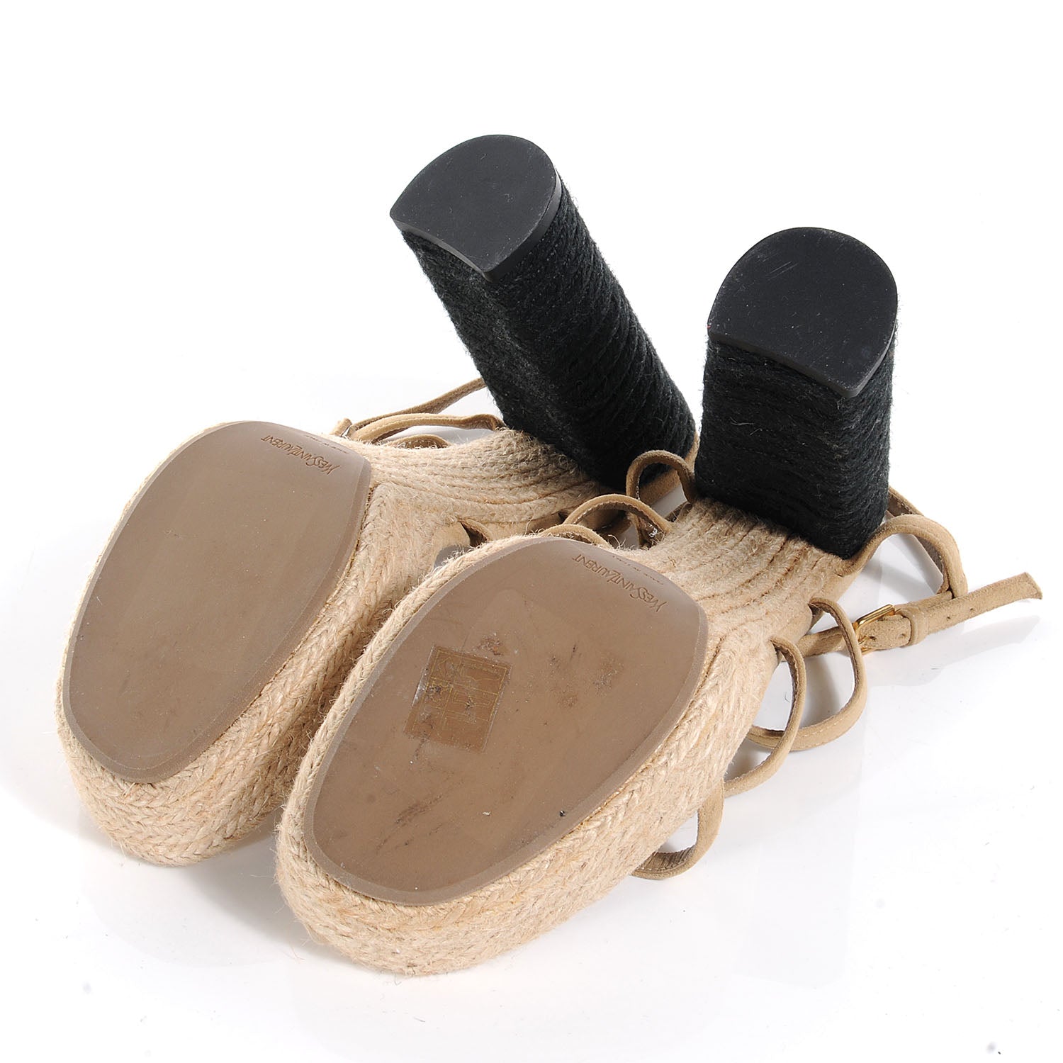 Saint Laurent Gipsy 105 Platform Cage Espadrille Sandals 10 10 of 12