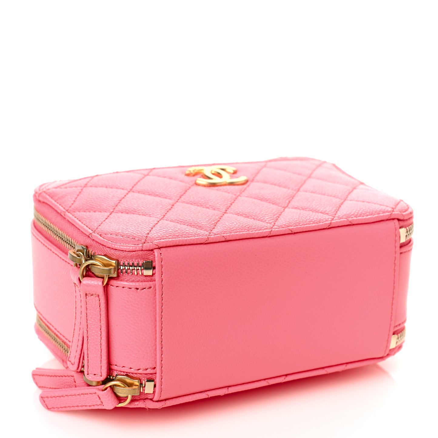 Caviar Quilted Pick Me Up Mini Vanity Case Pink