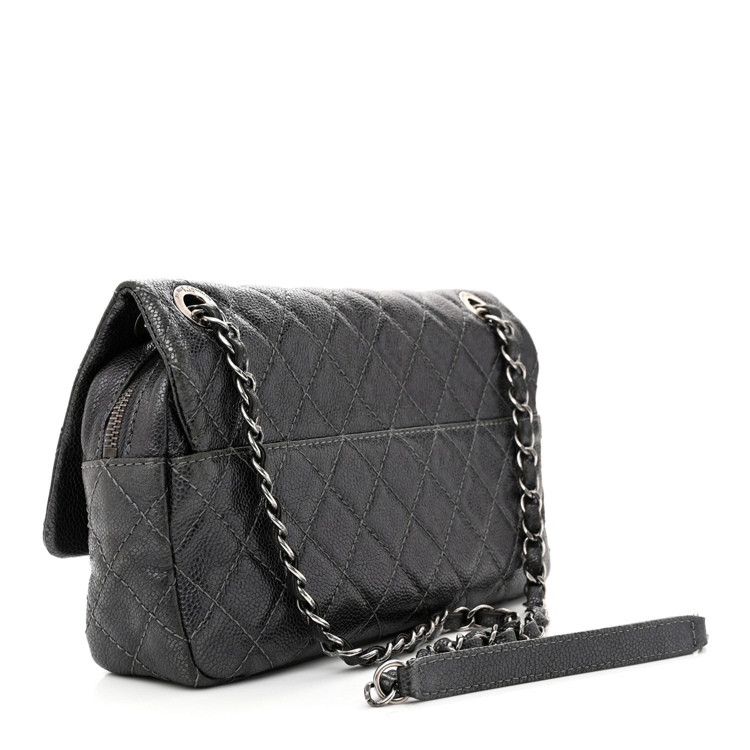 Chanel Iridescent Caviar Quilted Small Chic Flap Grey 3 of 13