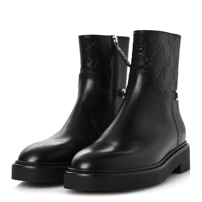 Gucci Guccissima Real Betis Glamour Womens Horsebit Ankle Boots 36 Black 8 of 22