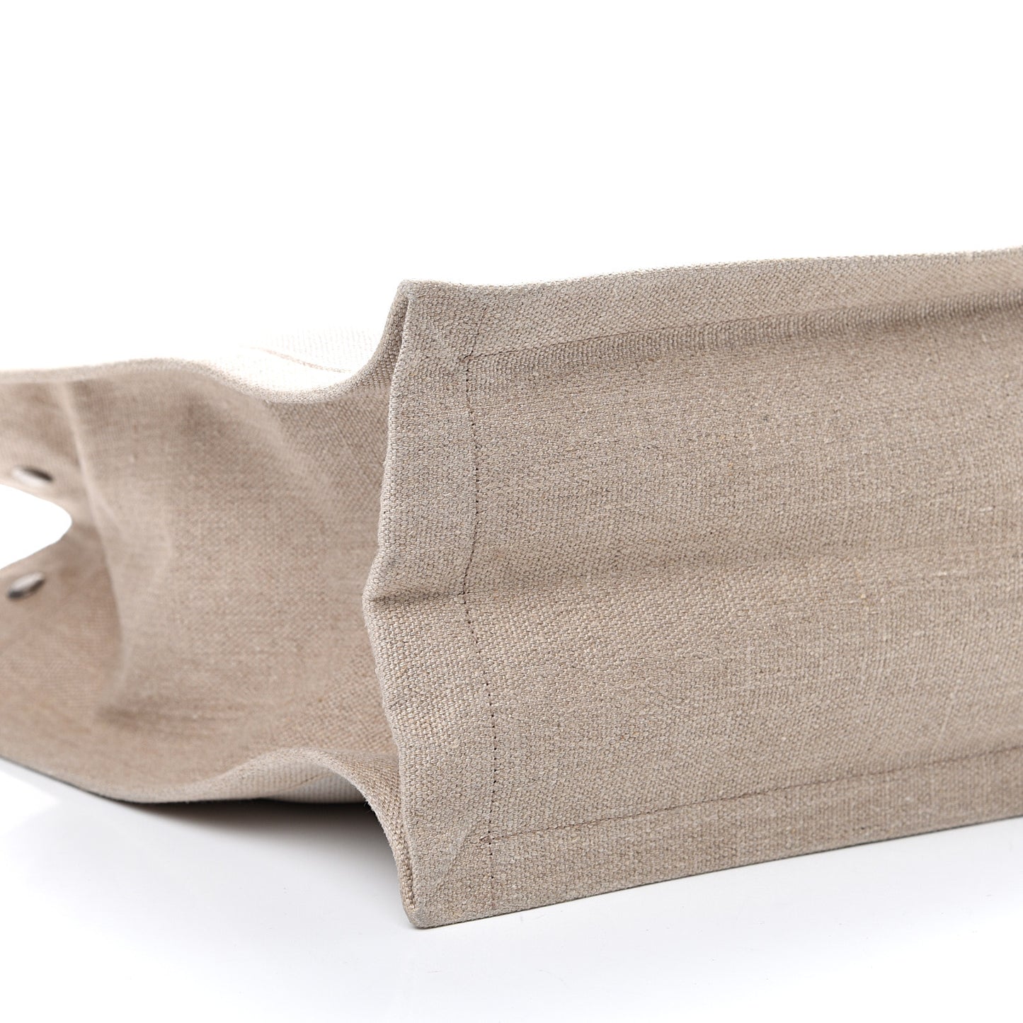 Linen Calfskin Rive Gauche Tote Optic White