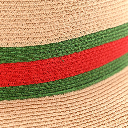 Gucci Abaca Straw Web Fedora Hat L 10 of 11