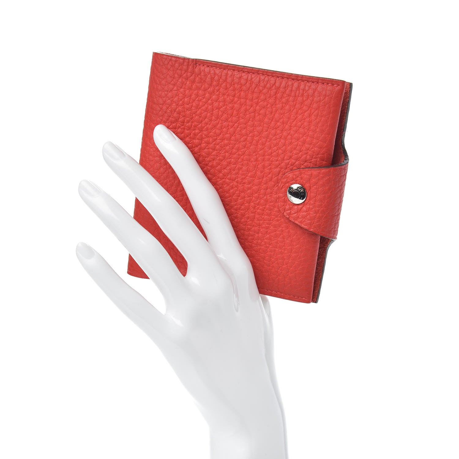 Hermes Taurillon Clemence Ulysse Mini Notebook Rouge De Coeur 2 of 7