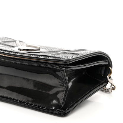 Christian Dior Patent Micro-Cannage Baby Diorama Flap Bag Black 9 of 10