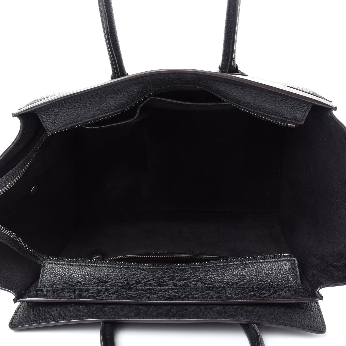 Drummed Calfskin Mini Luggage Black