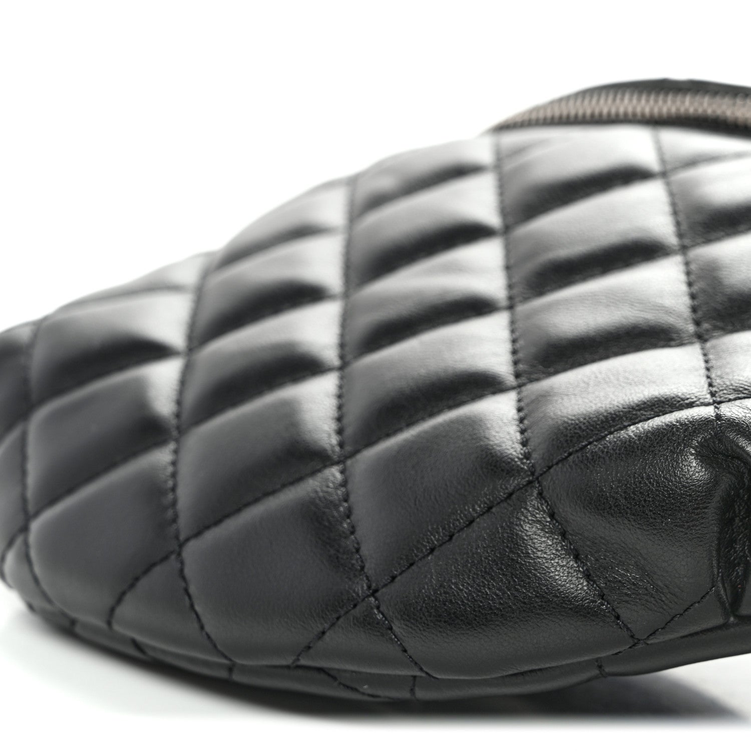 Chanel Calfskin Quilted Uniform Waist Belt Bag Black 10 of 10