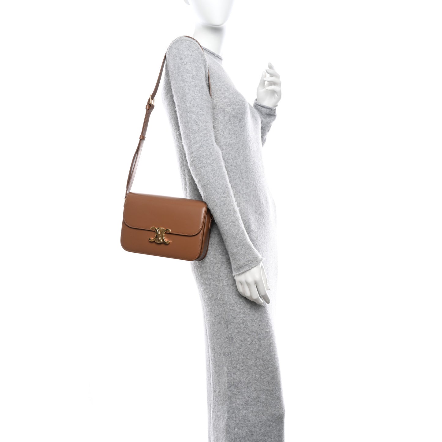 Shiny Calfskin Medium Triomphe Bronze
