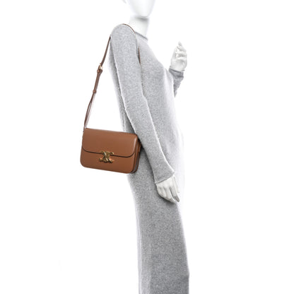 Celine Shiny Calfskin Medium Triomphe Bronze 2 of 10