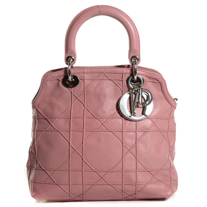 Christian Dior Lambskin Cannage Medium Granville Tote Pink 10 of 18