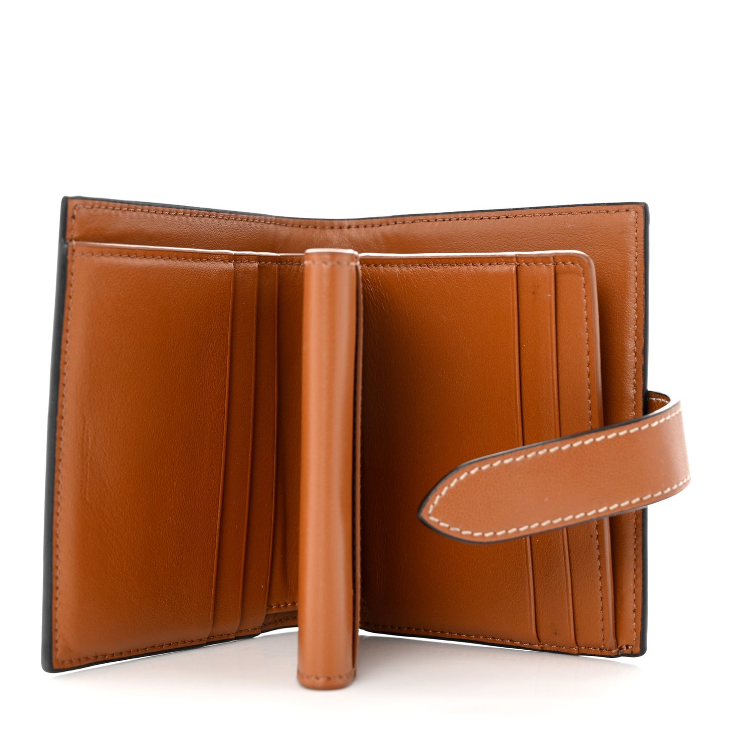 Canvas Triomphe Small Strap Wallet Tan