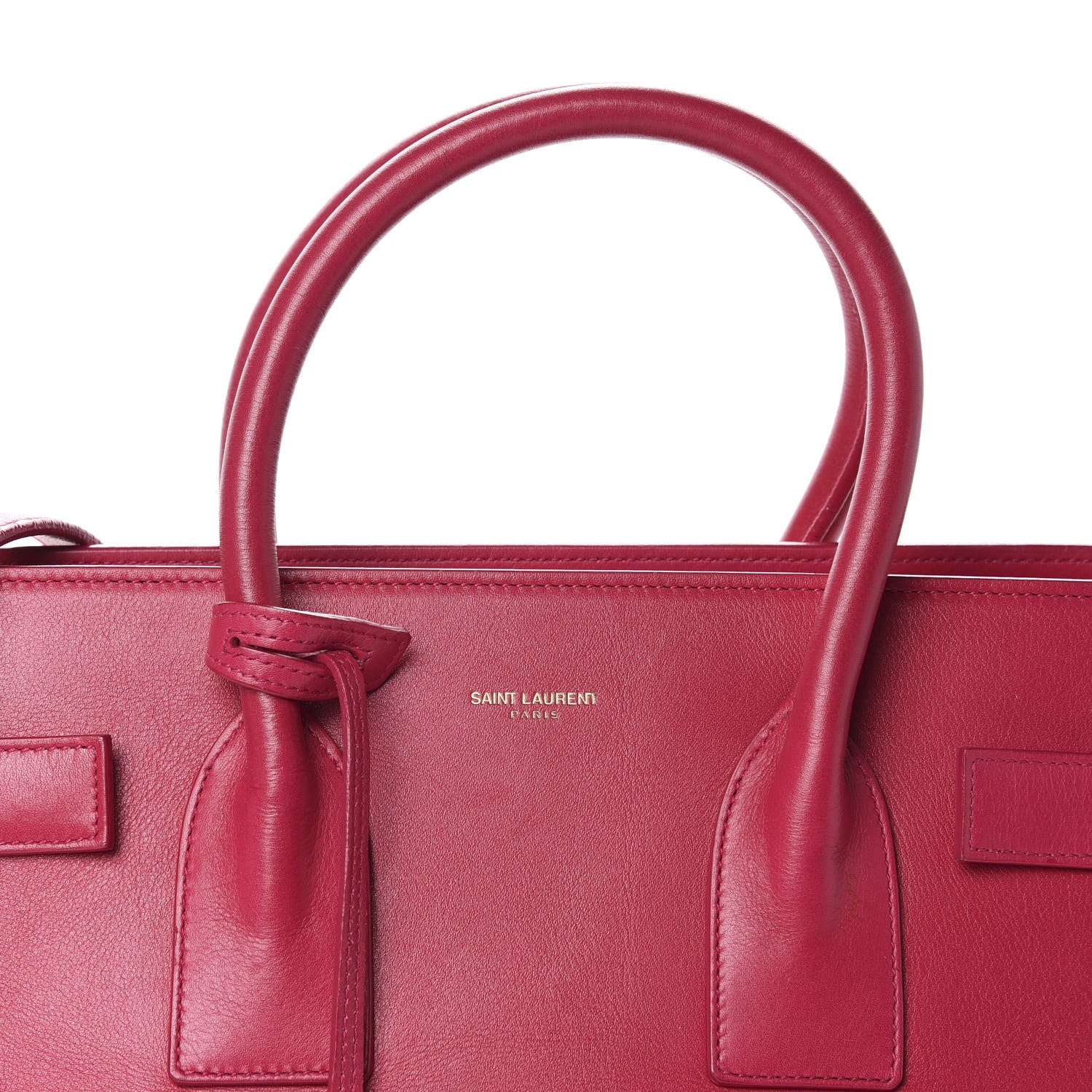 Saint Laurent Calfskin Small Sac De Jour Lipstick Fuchsia 14 of 14