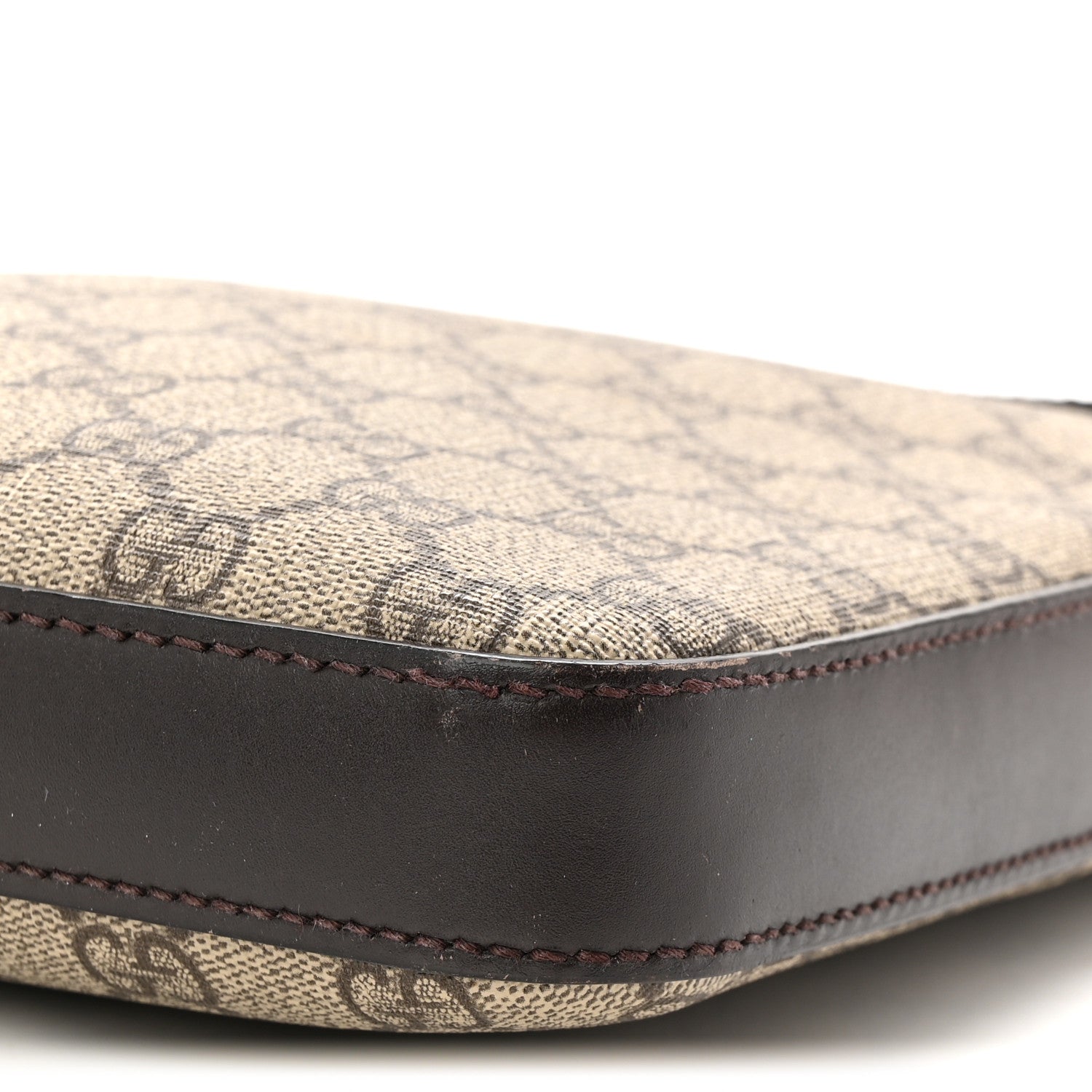 Gucci GG Supreme Monogram Medium Flat Messenger Bag Beige Brown 10 of 10