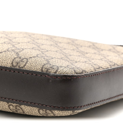 Gucci GG Supreme Monogram Medium Flat Messenger Bag Beige Brown 10 of 10
