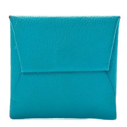 Hermes Chevre Mysore Bastia Coin Purse Turquoise 1 of 12