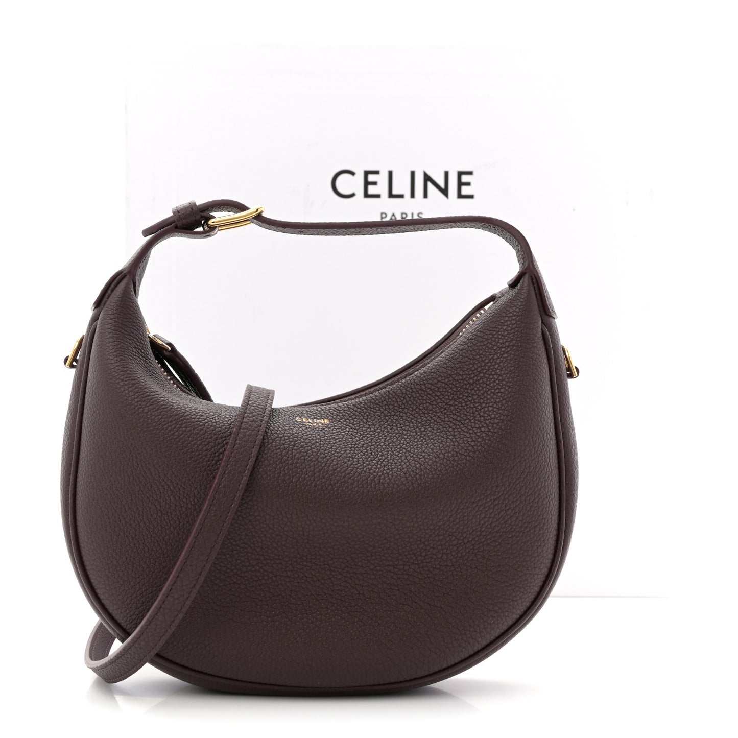 Supple Grained Calfskin Teen Lulu Shoulder Bag Deep Burgundy