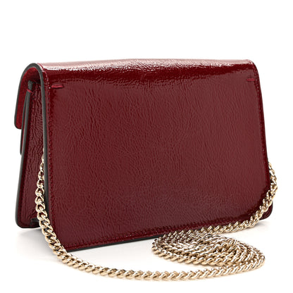 Gucci Crinkled Patent Mini Dionysus Shoulder Bag Rosso Ancora Red 3 of 10