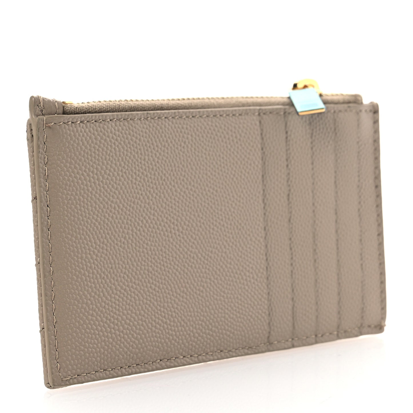 Monogram Grain de Poudre 5 Fragments Zip Pouch Card Holder Dark Beige
