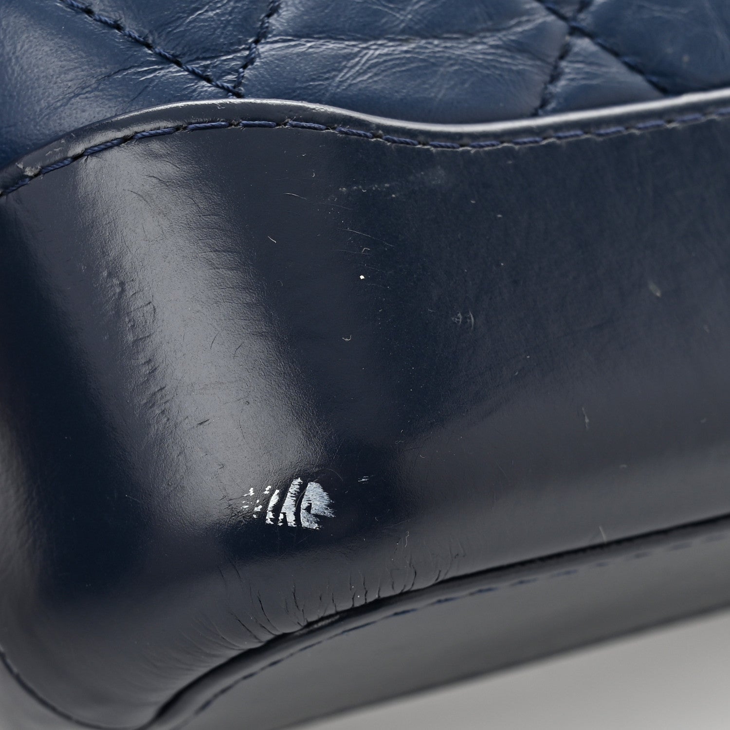 Chanel Aged Calfskin Quilted Small Gabrielle Hobo Navy 11 of 12