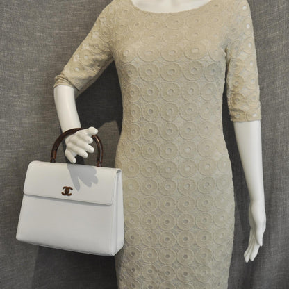 Chanel Caviar Kelly Flap Bag White 2 of 11