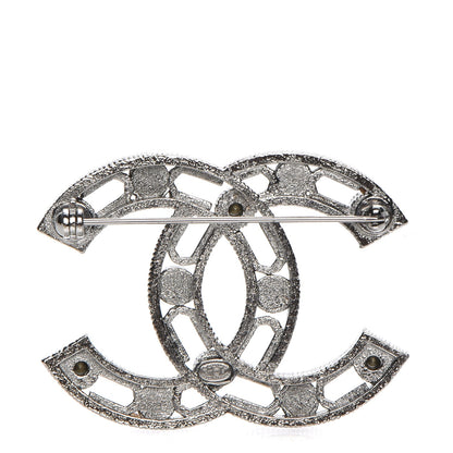 Chanel Ruthenium Pearl CC Brooch Black 3 of 5