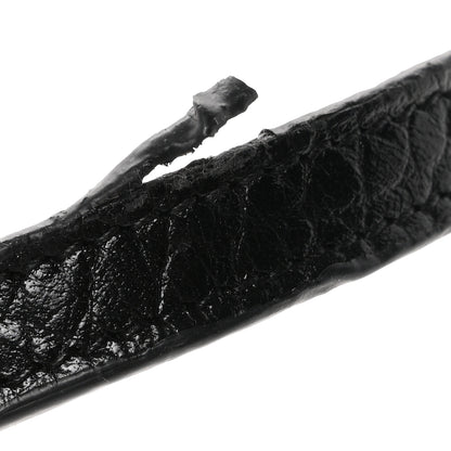 Saint Laurent Calfskin Crocodile Embossed Paris Mini Toy Shopper Tote Black 11 of 11