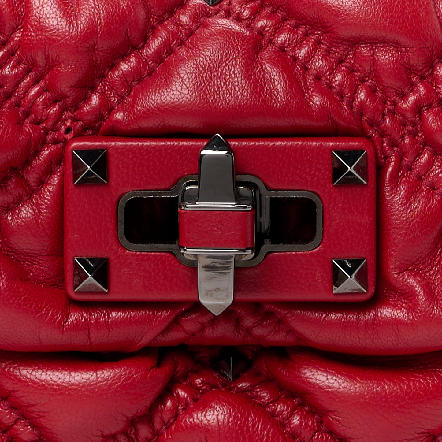 Nappa Small Spikeme Shoulder Bag Rosso Valentino