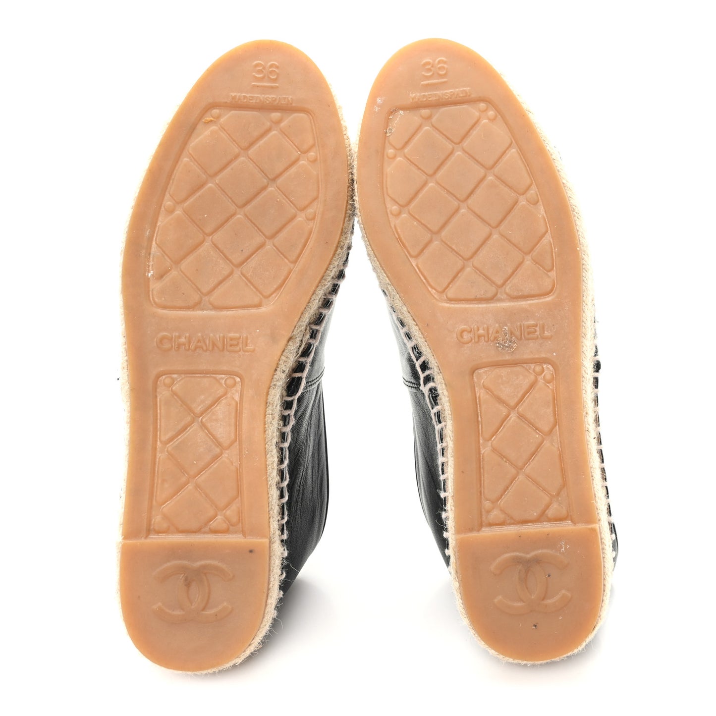 Lambskin CC Espadrilles 36 Black