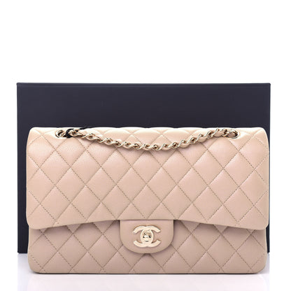 Chanel Iridescent Caviar Quilted Medium Double Flap Dark Beige 11 of 11