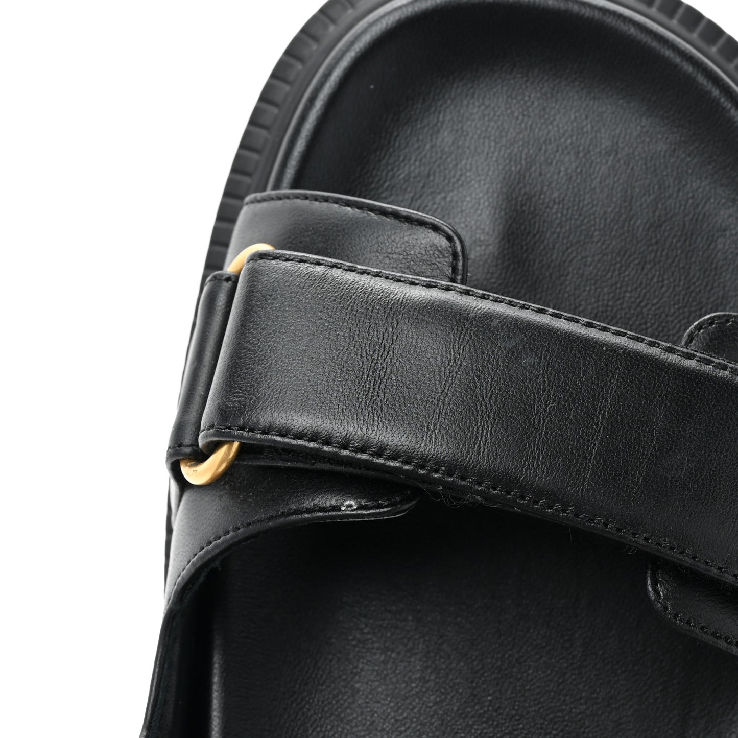 Lambskin Dioract 10mm Slide Sandals 40 Black