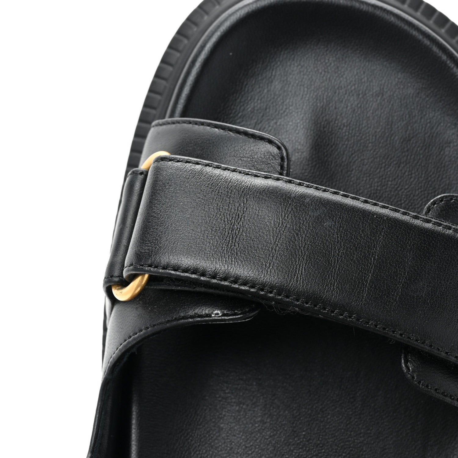 Christian Dior Lambskin Dioract 10mm Slide Sandals 40 Black 10 of 11