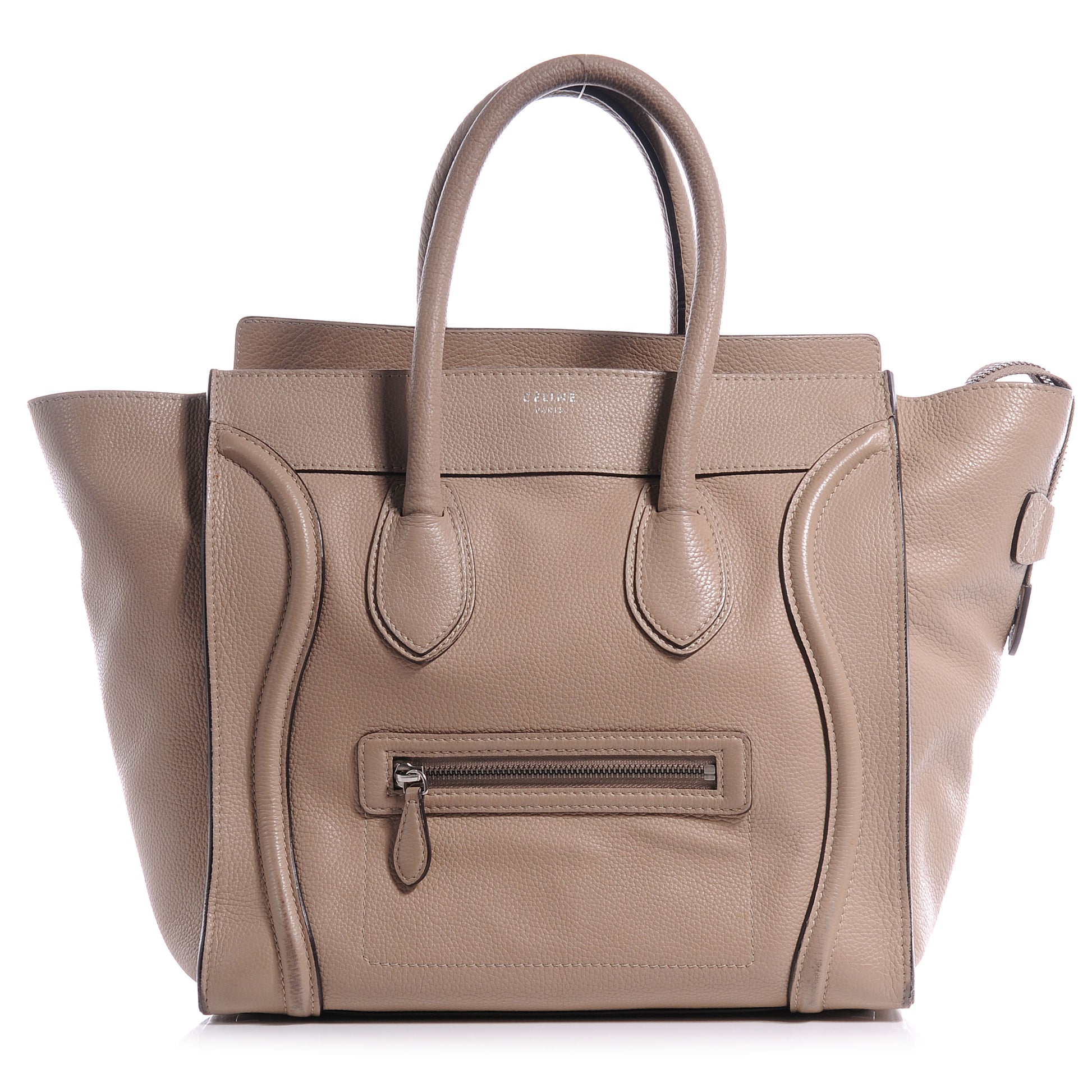 Celine Drummed Calfskin Mini Luggage Dune 1 of 7