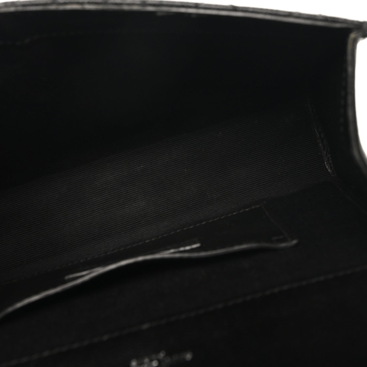 Grain De Poudre Textured Mixed Matelasse Triquilt Small Monogram Satchel Black